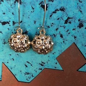 Gold Fireball drop earrings